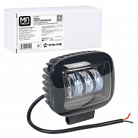 Фара светодиодная прямоугольная, дальний свет, четкая СТГ, 27Вт, 120х126х65мм, 12/24В, PLUS МП-серия