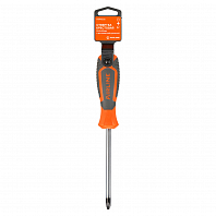 Отвертка крестовая PH3x125мм, магнитный наконечник, пласт.подвес