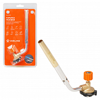 Горелка газовая на цанговый баллон, ручн.поджиг, поворот.сопло D12*130мм, латун.клапан