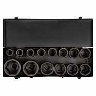 Набор головок ударных 3/4"DR L=56мм, 14пр. (17-50мм) мет. кейс
