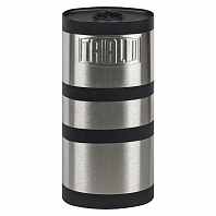 Глушитель универсальный (овальный) D=105x170, L=380, d=52 (1 вход 1 выход с камерой) (нержавеющая сталь) (резонатор)