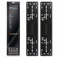 Рамки под номерной знак PRO, силиконовые с металл.основой, 2 шт., крепл., черные