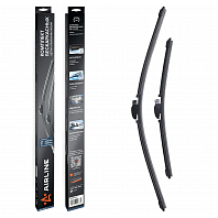 Щетки стеклоочистителя комплект 600/400мм (24"/16") бескаркасные с креплением "Крючок 9x3, 9x4 мм", 2 штуки МП-серия