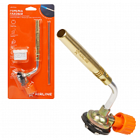 Горелка газовая на цанговый баллон, ручн.поджиг, сопло D12*108мм с набором для пайки (припой,флюс)