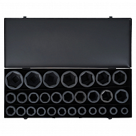 Набор головок ударных 1"DR L=90мм, 29пр. (19-65мм) металл.кейс