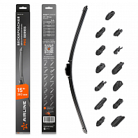 Щетка стеклоочистителя бескаркасная PRO 380мм (15") 13 адаптеров