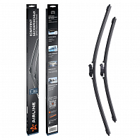 Щетки стеклоочистителя комплект 600/480мм (24"/19") бескаркасные с креплением "Push Button 19 мм", 2 штуки МП-серия