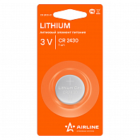Батарейка CR2430 3V для брелоков сигнализаций литиевая 1 шт.