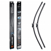 Щетки стеклоочистителя комплект 700/650мм (28"/26") бескаркасные с креплением "Push Button 19 mm", 2 штуки МП-серия