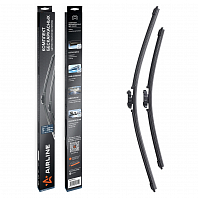 Щетки стеклоочистителя комплект 600/450мм (24"/18") бескаркасные с креплением "Push Button 19 мм", 2 штуки МП-серия