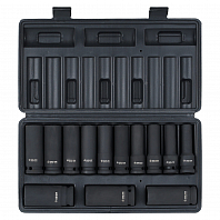 Набор головок ударных 1/2"DR L=78мм, 13пр. (10-24мм) пласт.кейс