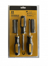 Набор отверток и бит с рукояткой 23пр. (рукоятка, биты PH, SL, PZ, HEX, TORX), блистер МП-серия