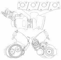 Турбокомпрессор для а/м BMW 3 (F30, F35)/5 (F10)/X3 (F25) 2.0T [N20] (тип TD04LR6-04HR)