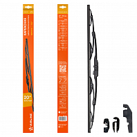 Щетка стеклоочистителя 500 мм (20") каркасная, 3 адаптера