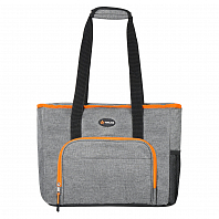 Сумка-холодильник (термосумка)"Пляжная", 27л, 42*33*20см, водонепр.,сер.