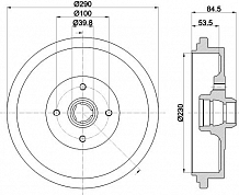 Барабаны тормозные для автомобилей VW Passat B3/B4 (88-) d=290