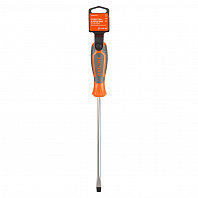 Отвертка шлицевая SL9.0x200мм, магнитный наконечник, пласт.подвес