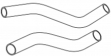 Патрубки охл. для а/м ГАЗ 3307/3308 (cиликон, кмпл., 2 шт.)