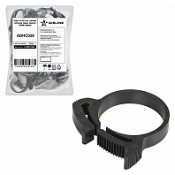 Хомут 24-28/7 мм, силовой зубчатый замок, пластик (ПА66) черный