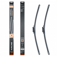 Щетки стеклоочистителя комплект 600/600мм (24"/24") бескаркасные PREMIUM с креплением "Push Button 16 мм", 2 штуки