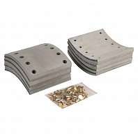 Накладка тормозной колодки для прицепов BPW/SAF (WVA 19032) ремкомплект 8 шт. R2 с заклёпками