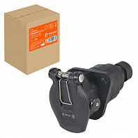 Розетка прицепа/тягача 24В ABS/EBS 7 контактов пластик (гайка)