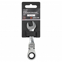 Ключ комбинированный трещоточный шарнирный короткий 12мм PRO, пласт.подвес