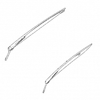 Рычаги стеклоочистителя для автомобилей Лада 2110-12 (к-т 2 шт. 475/485 мм, крюк, со спойлером)