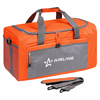 Сумка-холодильник (термосумка) 20л, 43*23*22см, цвет оранжевый/серый