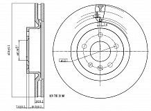 Диски тормозные для автомобилей Hongqi HQ9 (22-) передний d=316 окрашенный