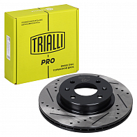 Диски тормозные для автомобилей Hyundai Getz (02-) ABS передний d=256 PRO (перфорированный / слотированный / окрашенный)