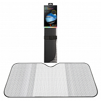 Шторка солнцезащитная PRO 70*140см на лобовое стекло, 200г/м2, черный/серый