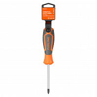 Отвертка крестовая PH1x75мм, магнитный наконечник, пласт.подвес