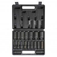Набор головок ударных 1/2"DR L=78мм, 12гр. 18пр. (8-32мм) пласт.кейс.