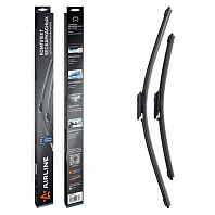 Щетки стеклоочистителя комплект 600/430мм (24"/17") бескаркасные с креплением "Aeroclip", 2 штуки МП-серия