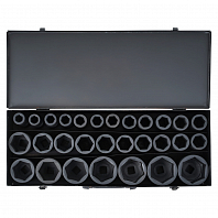 Набор головок ударных 3/4"DR L=90мм, 29пр. (19-65мм) металл.кейс