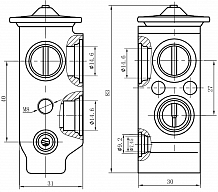 Клапан расширительный кондиционера (ТРВ) для автомобилей Hyundai H-1/Starex (07-)