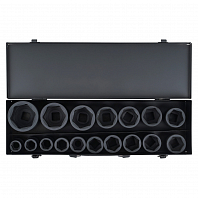 Набор головок ударных 3/4"DR L=56мм, 17пр. (19-55мм) металл.кейс