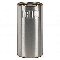 Глушитель универсальный (овальный) D=125x175, L=380, d=63-52 (1 вход 2 выхода) (нержавеющая сталь)