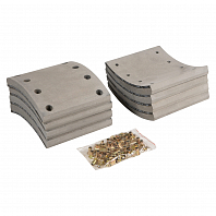 Накладка тормозной колодки для прицепов BPW/SAF (WVA 19283/19284) ремкомплект 4+4 шт. R2 с заклёпками