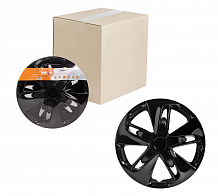 Колпаки колесные 15" "Супер Астра", черный глянец, карбон, компл. 2шт.