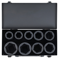 Набор головок ударных 1"DR L=90мм, 9пр. (26-50мм) металл.кейс