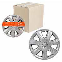 Колпаки колесные 16" "Джой", серебристый, карбон, компл. 2 шт.