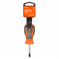 Отвертка крестовая PH1x38мм, магнитный наконечник, пласт.подвес
