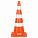 Конус дорожный 750мм, 3 световозвр.полосы с утяжелителем, оранжевый airline AKON016 