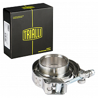 Хомут глушителя V-band быстросъемный с фланцами D=45 мм (нержавеющая сталь)