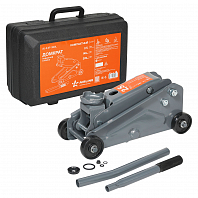 Домкрат подкатной 2.5т 145-395мм, компактный 367х165х165мм, кейс