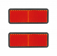 Катафот для прицепа, прямоугольный, красный, 93x28мм, самоклеящаяся основа, комплект 2 шт.