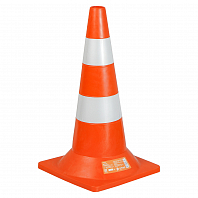 Конус дорожный 520мм, 2 световозвращающие полосы, оранжевый