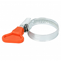 Хомут червячный 20-32/9мм с ключом, стандарт, W1(оцинк.)